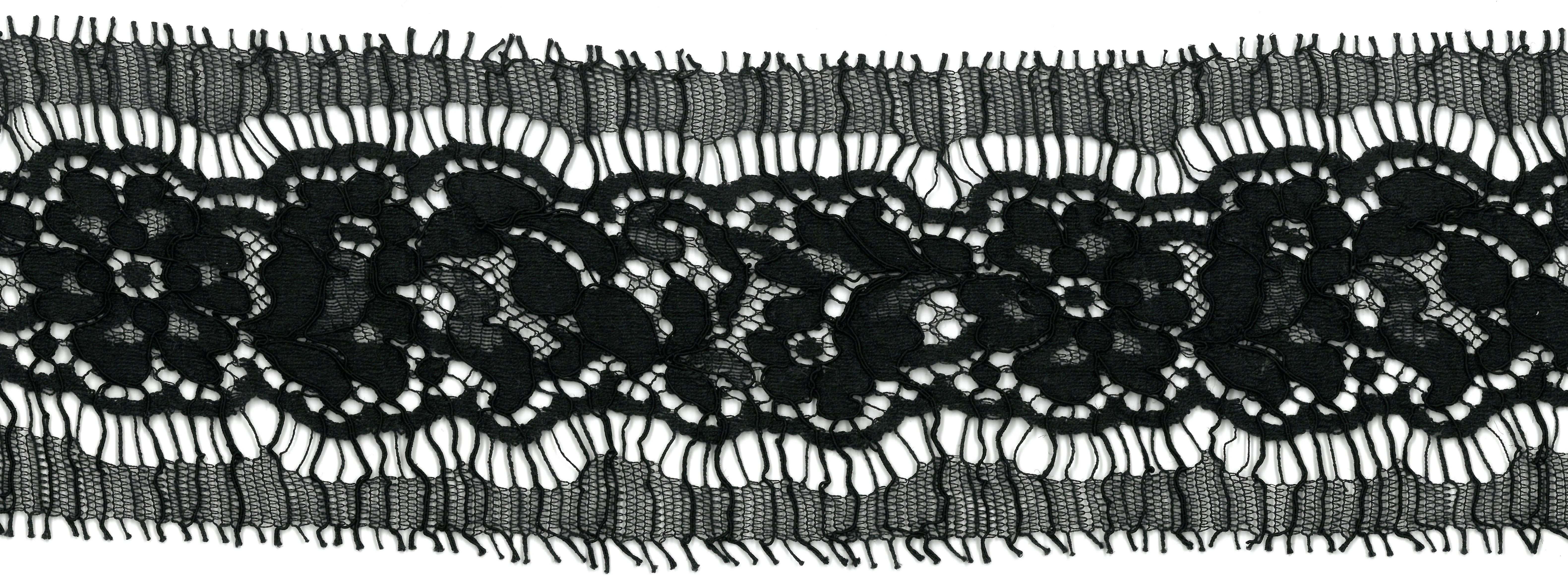 FRENCH LACE EDGING - BLACK